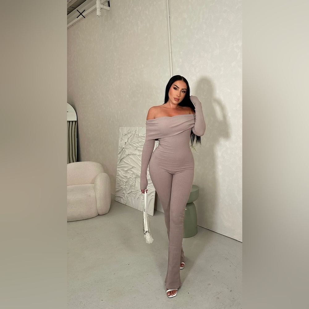 Amara Snatched Jumpsuit - Sand